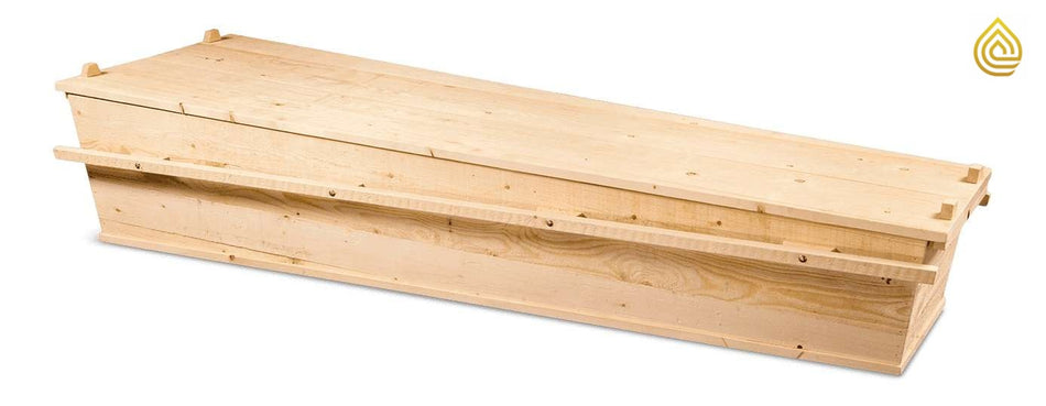 Ataúd funerario ecológico robusto de madera blanda