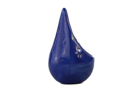 Handmade mini teardrop urn blue Blue