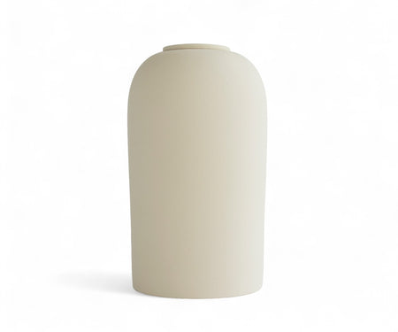 PELION - handmade eco urn in soft beige engobe Beige