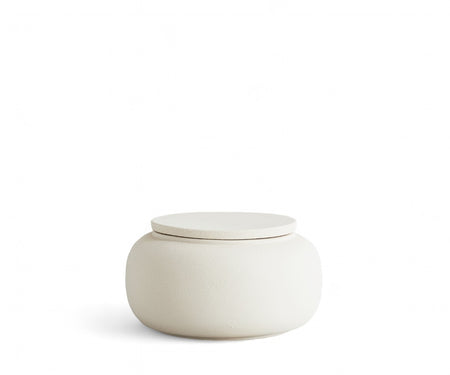 SERES mini - handmade eco urn in soft beige engobe Beige