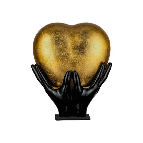 Eternal embrace heart urn - red gold Gold