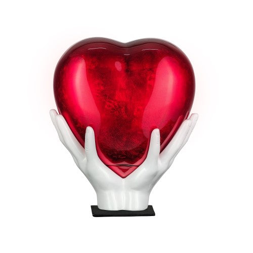 Eternal embrace heart urn - red Red