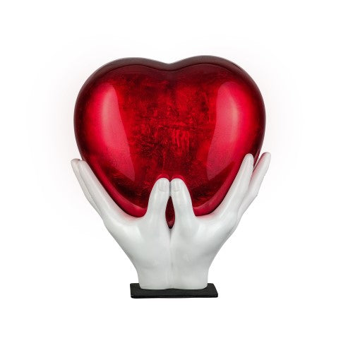 Eternal embrace heart urn - red Red