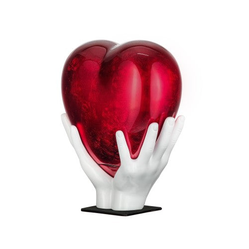 Eternal embrace heart urn - red Red