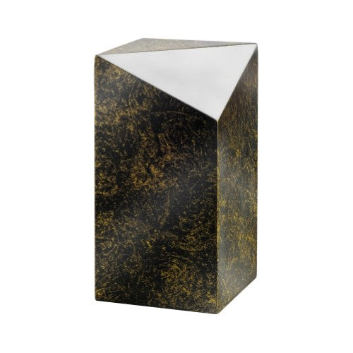 Obsidian Prism Urn - brown marble Brown