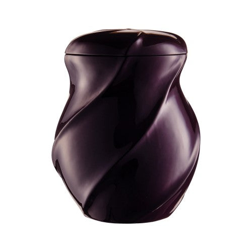 Black swirl urn Black