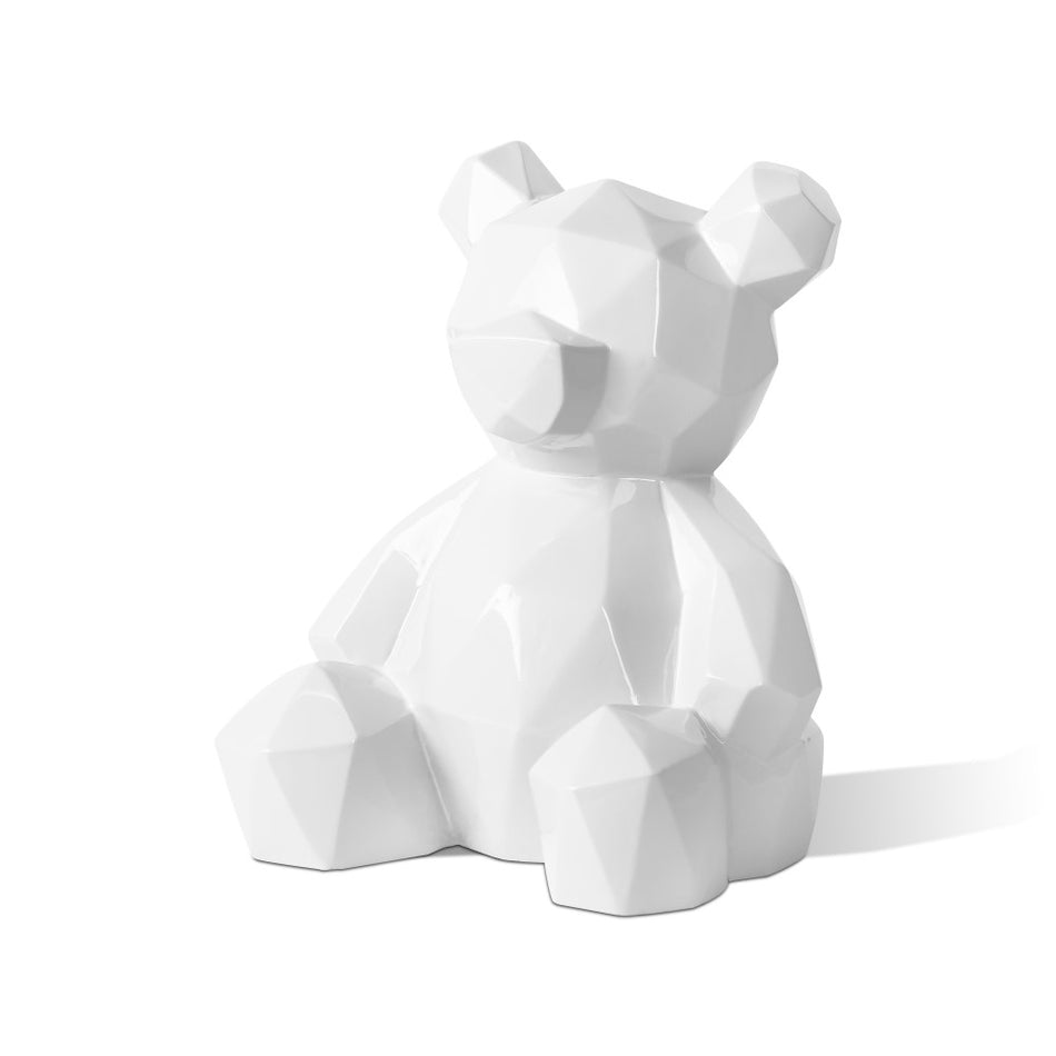 Geometric bear - White White