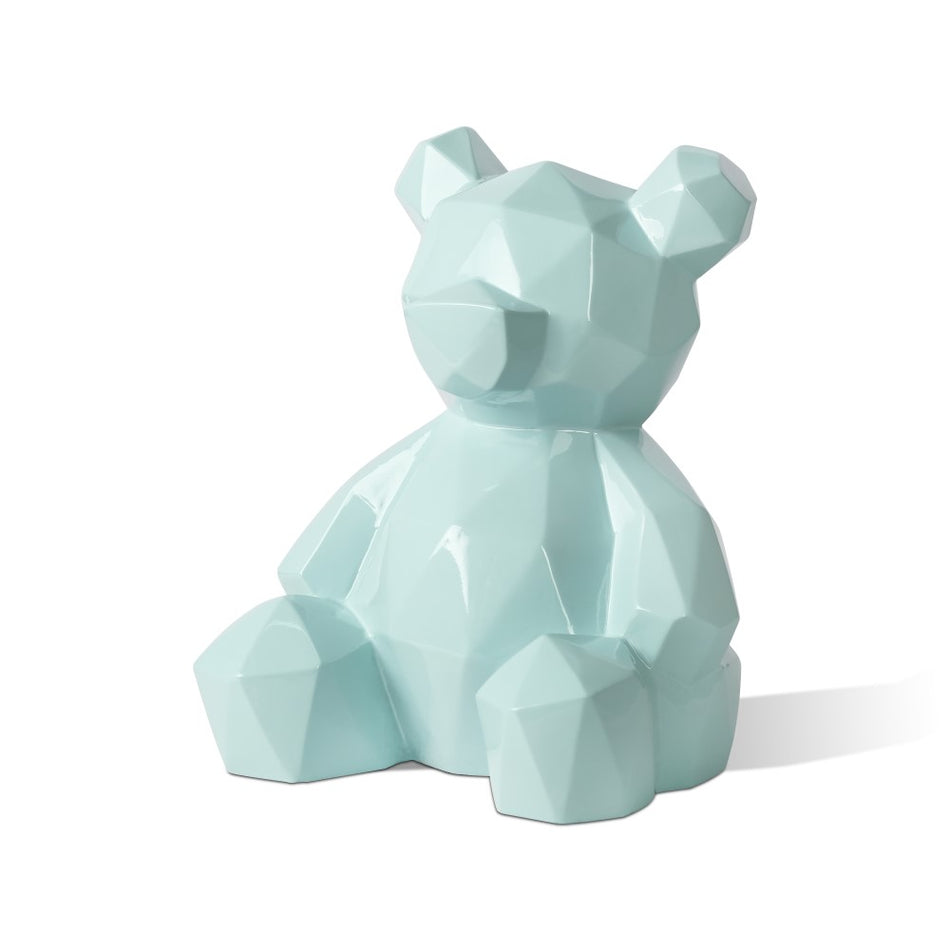 Geometric bear - Grey / Pale blue Pale blue