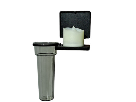 Contemporary candle holder with Soliflore vase - Black Black