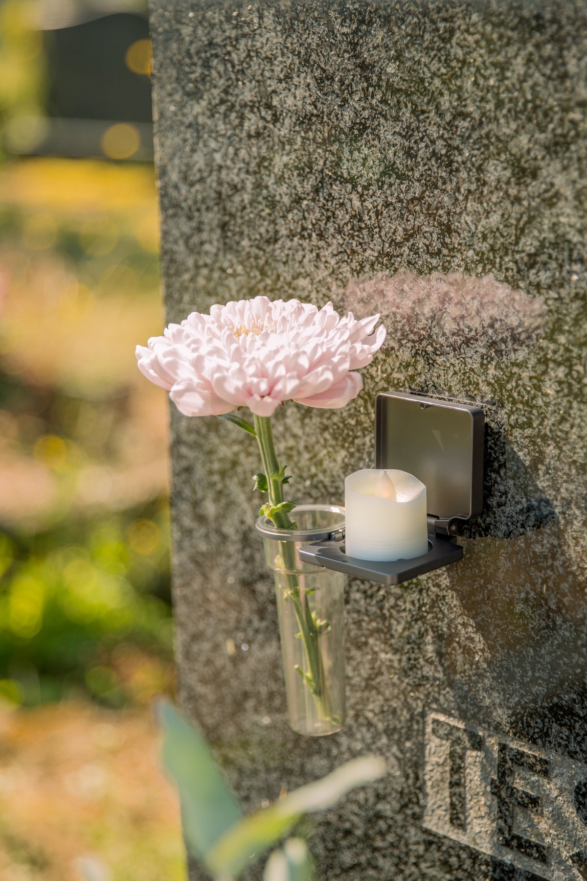 Contemporary candle holder with Soliflore vase - Black Black