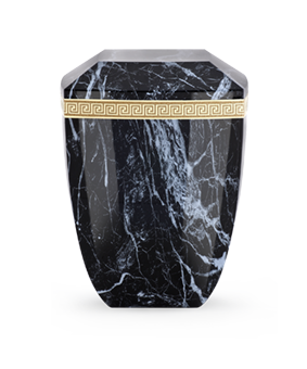 Urna biodegradable de mármol negro Venezia