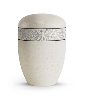 Bio urn Edition Rock Crème · Zilver