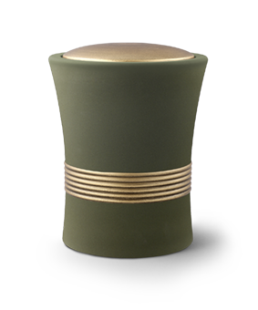Urna de cerámica Cleo Verde Palma
